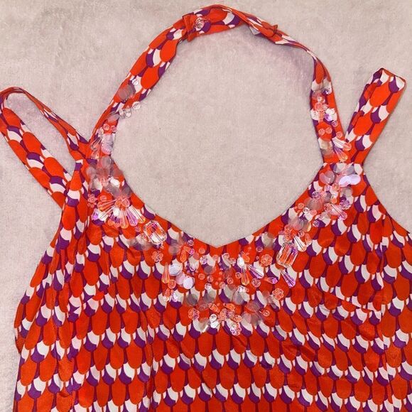 Nanette Lepore size 4 women’s halter tank orange - Picture 2 of 5